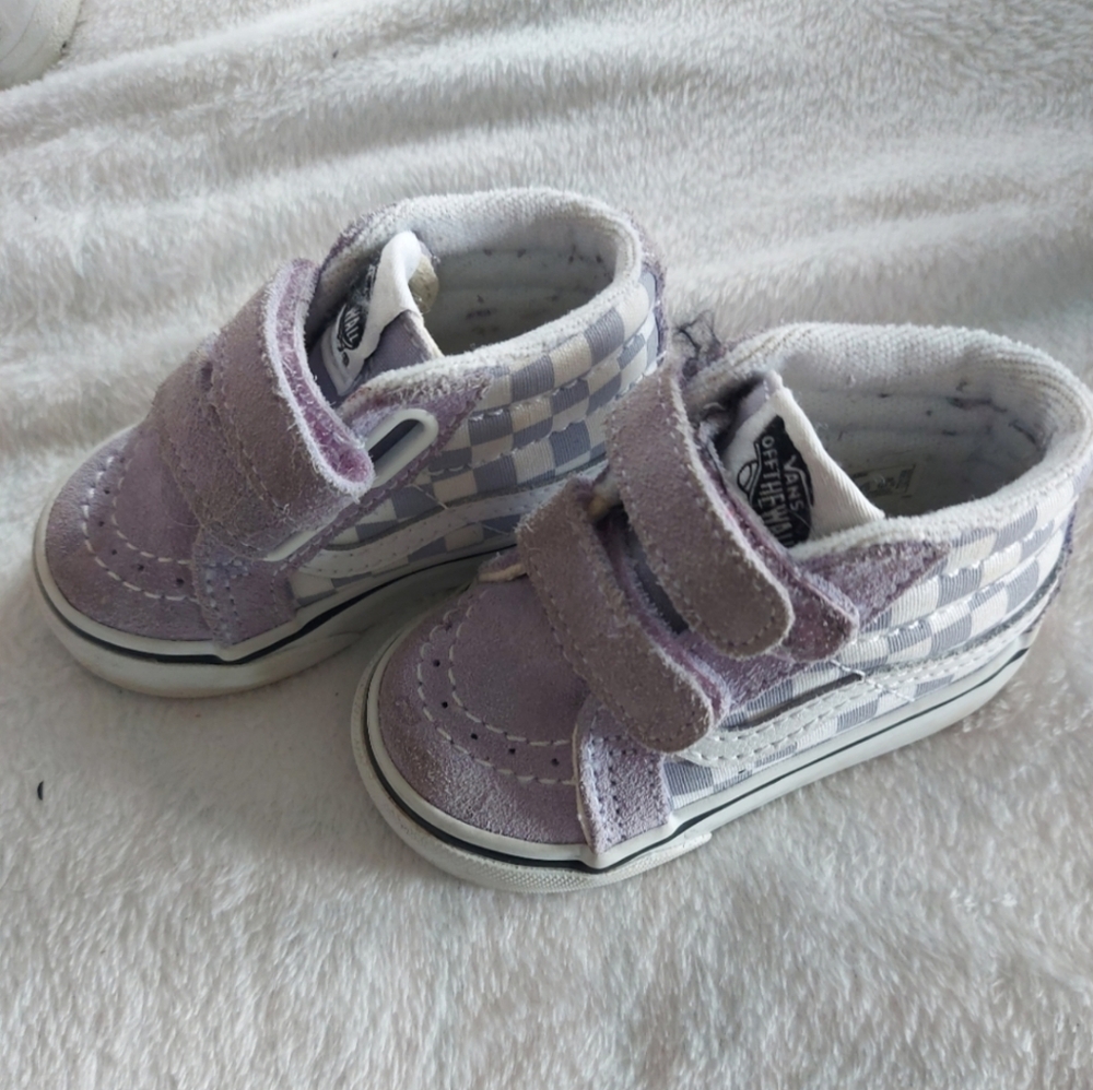 Vans Infant Purple Checkerboard Shoes